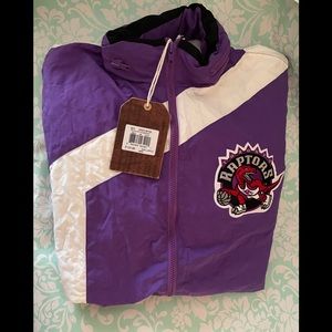 Mens Toronto raptors windbraker jacket with zip hoodie size 3xl